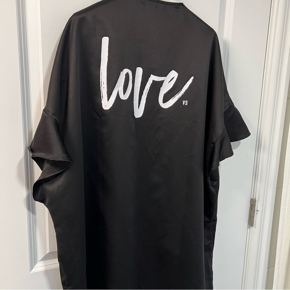 Victoria’s Secret Love Kimono Black Satin Robe - Picture 3 of 6